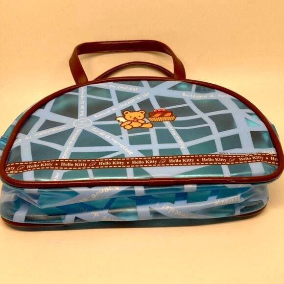 Hello Kitty 2003 by Sanrio Angel Cafe Paris Blue Brown Clear Mini Bag Ra… - Picture 8 of 11